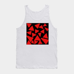 Red Corn Chips on Black Tank Top